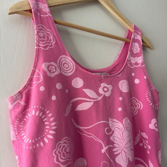 Fresh Produce Womens Abstract Floral Lined Tank Top Boho Pink Size Large - Picture 2 of 4